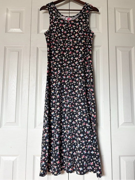 Y2K Vintage No Boundaries Women's Sheath Style Midi Dress Colorful Flower Print - Picture 2 of 12